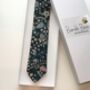 Liberty Tie/Pocket Square/Cuff Link In Dark Green, thumbnail 2 of 8