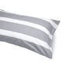 Grey Reversible Thin Striped Bedding Set, thumbnail 2 of 2