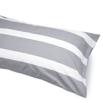 Grey Reversible Thin Striped Bedding Set, 2 of 2