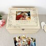 Personalised Lily Photo Memory Box In Natural Wood For Bereavement And Memorial Gift, thumbnail 3 of 12