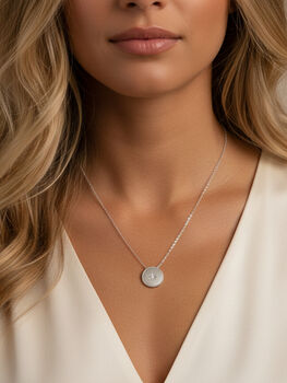 Women's Sterling Silver North Star Coin Pendant Necklace, 5 of 5