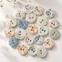 Five Porcelain Round Buttons, thumbnail 1 of 5