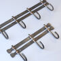 6th Anniversary Gift Handmade Iron And Copper Coat Rack, Three Or Five Hook Variations, thumbnail 6 of 8