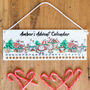 Personalised Candy Cane Advent Calendar Santa's Village, thumbnail 5 of 5