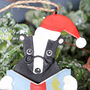 Badger Reading Book Christmas Tree Decoration, thumbnail 2 of 2