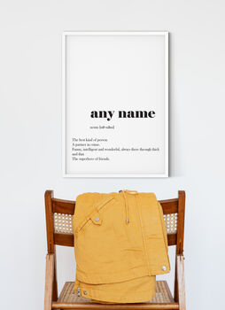 Personalised Friend Definition Typography Print, 3 of 6