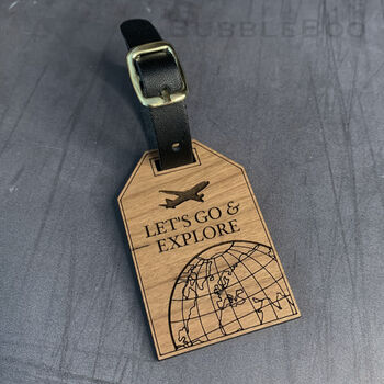Personalised Engraved Wooden Luggage Tag, 7 of 7