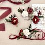 Burgundy Bridal Floral Hair Pins, thumbnail 7 of 7