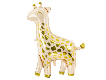 40' Cream Gold Giraffe Party Balloon, 2 of 3