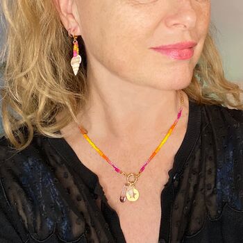 Golden Sunlight Clasp Charm Necklace, 4 of 12