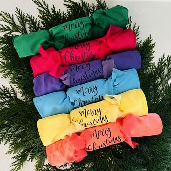 Bright Fabric Personalised Christmas Crackers, 2 of 5