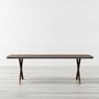Battersea Brown Dining Table And X Shaped Legs, thumbnail 2 of 6