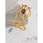 Cannes D'or Gold Ombré Tiger Natural Stone Curve Gift Bangle, thumbnail 2 of 4