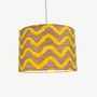 Mustard Yellow And Lime Waves African Print Lampshade, thumbnail 2 of 7