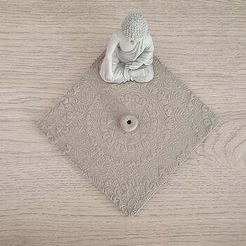 Meditating Buddha Grey Incense Burner, 4 of 6
