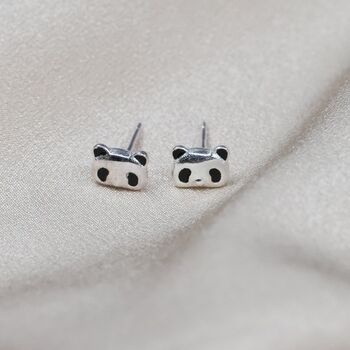 Sterling Silver Panda Earrings, 2 of 3
