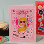 Pink Doll Birthday Card With Stickers, thumbnail 5 of 6