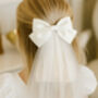 Catherine Communion Barrette // Ages Three Upwards // With A Pink Satin Drawstring Bag, thumbnail 1 of 6