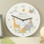 Personalised Safari Animals Wooden Nursery Clock, thumbnail 2 of 2