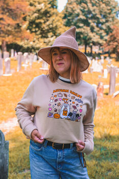 Autumn Smiles Embroidered Sweatshirt, 3 of 5