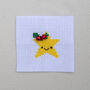 Kawaii Christmas Star Mini Cross Stitch Kit, thumbnail 5 of 12