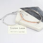 Morse Code 'Sister Love' Bracelet, thumbnail 2 of 8
