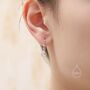 Snaffle Bit Drop Hook Earrings In Sterling Silver, thumbnail 5 of 12