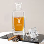 Personalised Classic Stag Square Glass Decanter, thumbnail 2 of 4