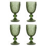 Set Of Four Emerald Baroque Wine Goblets, thumbnail 2 of 5