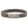 Grey Leather Memorial Urn Clasp Bracelet For Ashes, thumbnail 2 of 11