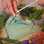 Organic Cotton Gift Bag 'Gingham', thumbnail 5 of 9