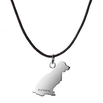 Hallmarked Silver Spaniel Dog Necklace, 4 of 4