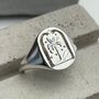 Sterling Silver Destiny Arch Signet Ring, thumbnail 2 of 9