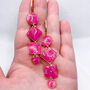 Geometric Pink Statement Hoop Earrings, Clay And Resin, thumbnail 9 of 12
