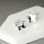 Star Sterling Silver Stud Earrings On Bespoke Gift Card, thumbnail 1 of 8