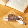 Personalised Brown Buffalo Leather Heart Cable Tidy, thumbnail 3 of 4