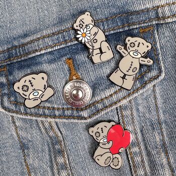 Tatty Teddy Head Enamel Pin Badge, 3 of 3