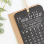 Save The Date Cards Chalkboard Calendar, thumbnail 2 of 5