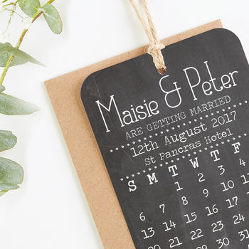 Save The Date Cards Chalkboard Calendar, 2 of 5