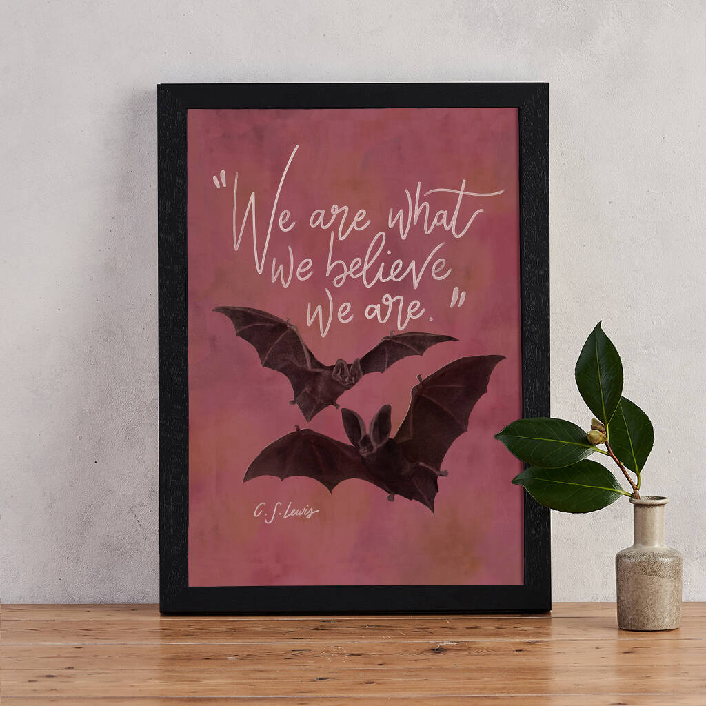 Magic 'We Are What We Believe We Are' Bat Print, 1 of 2