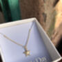 Teeny Solid Gold Star Necklace, thumbnail 5 of 6