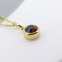 Personalised Gold Plated Sterling Silver January Garnet Birthstone Necklace, thumbnail 3 of 12