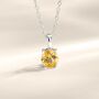 Citrine Solitaire Pendant Necklace In Sterling Silver And Gold, thumbnail 6 of 11