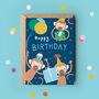 Monkey Birthday Card, thumbnail 1 of 3