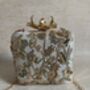 Gold Embroidered Square Handcrafted Clutch Bag, thumbnail 7 of 10