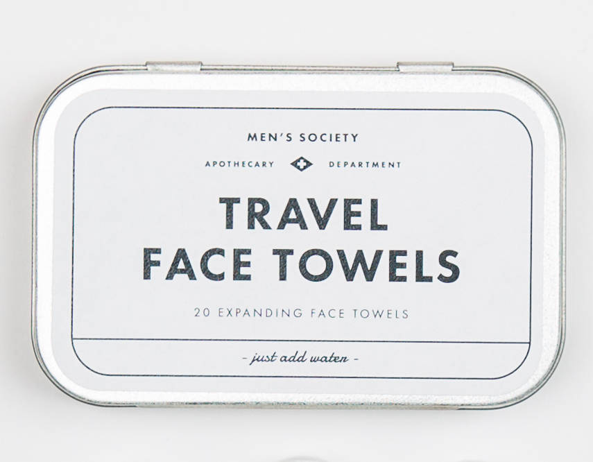 travel face towels by men's society