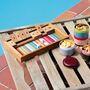 Family Game 'Shut The Box' In Colourful Wooden Box, thumbnail 4 of 7