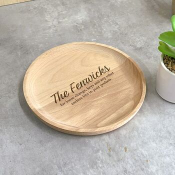Personalised Wooden Trinket Bowl, 2 of 9