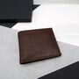 Handmade Personalised Special Date Men's Rfid Leather Billfold Wallet, thumbnail 2 of 7