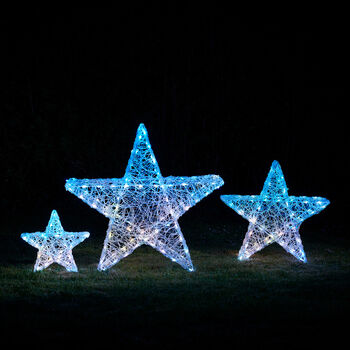 Twinky Smart LED Christmas Outdoor Star Light Trio, 10 of 12